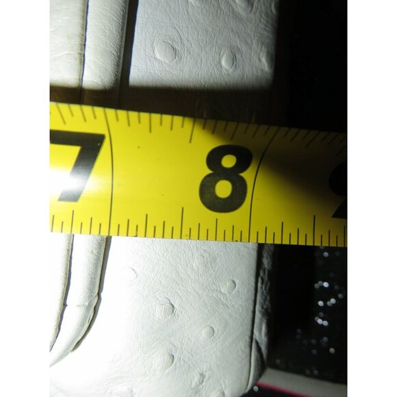 COACH 2014 Madison White Ostrich Embossed Leather  Crossbody Satchel - Picture 15 of 15